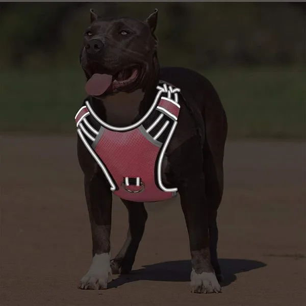 Big Dog Harness No Pull Adjustable Pet Reflective Nylon Soft Pet Dog Vest For Large Dogs With Handle - Image 4