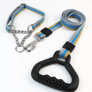 Plastic Handle Pet Training Dog Collar Set Luxury Cotton Rope Dog Leash