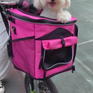 Zaino Trasportino Invernale Per Cani Piccoli – Antivento, Leggero, Rosa, Adatto A Cani Da 1,5-3 Kg