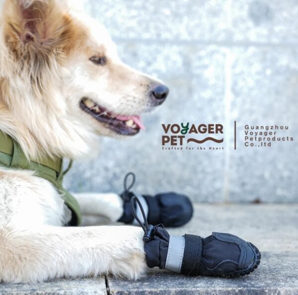 Dog Boots Non-Slip Wear-Resistant Rubber Cloth Shoes Comfortable for Dog's Feet Stay on without Falling