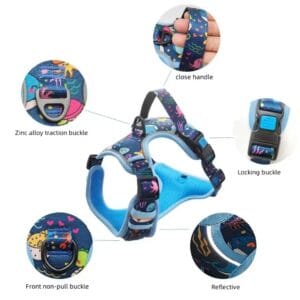 Dog large Harness Set Training tough Harness