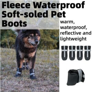 Soft-Soled Dog Shoes, Long Boots And Outdoor Snow Boots Are Warm, Waterproof And Easy To Wear