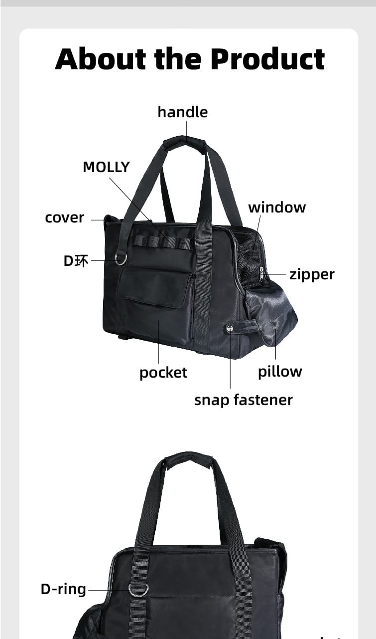 Transportbox für Haustiere zusammenklappbarer Reiseträger für Haustiere Pet Portable Folding Travel Carrier - Image 5